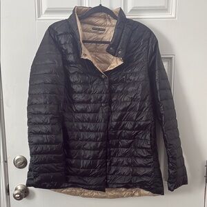 Cotes of London Reversible Black & Gold Packable Down Puffer Jacket size Medium